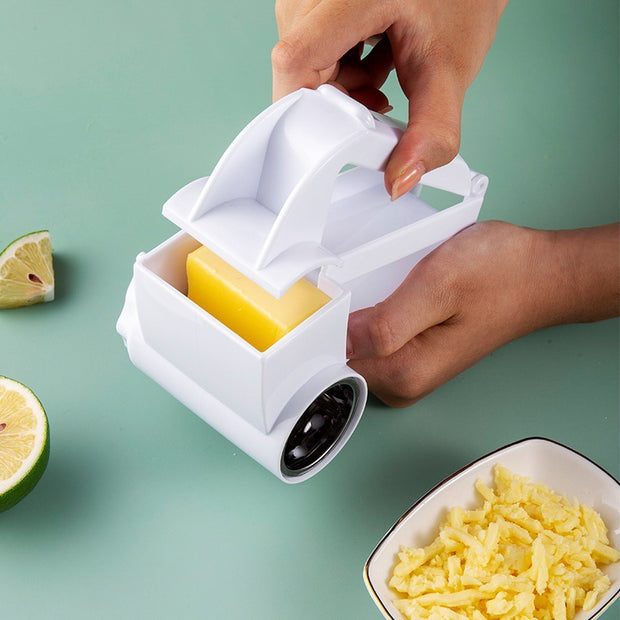 Handheld Mini Rotary Cheese Grater Shredder with Stainless Steel