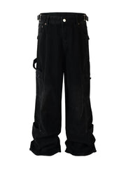 Men‘ s Wide Leg Jeans with Pockets