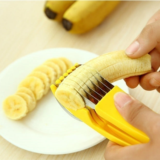 Stainless Steel Banana Cutter Fruit Vegetable Sausage Slicer