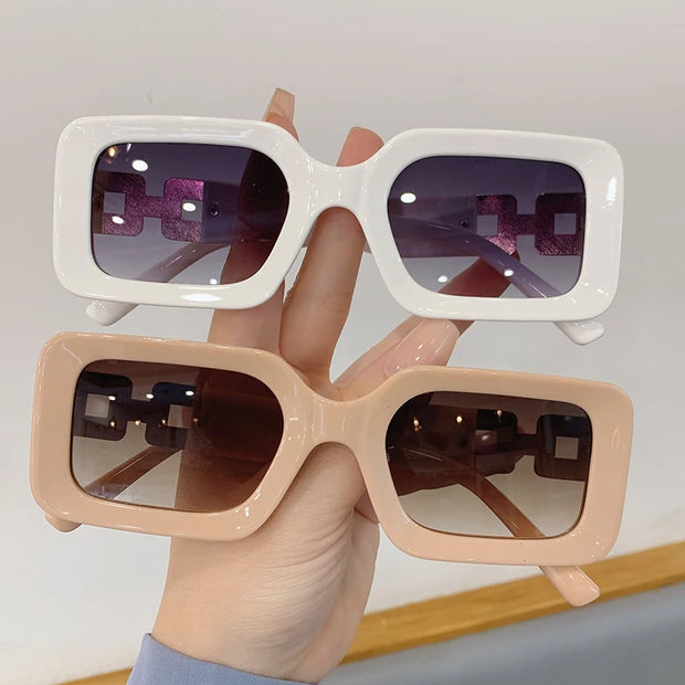 Vintage Gradient Square Sunglasses Woman Fashion Luxury Brand