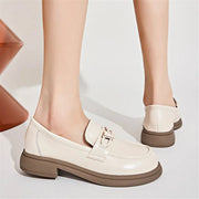 Single shoe shallow mouth thick heel
