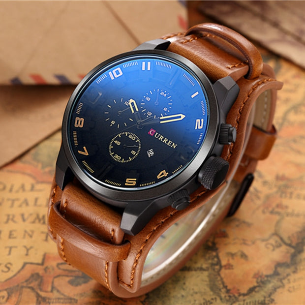 Mens Watches Military Sports Men Watch Quartz Date Clock