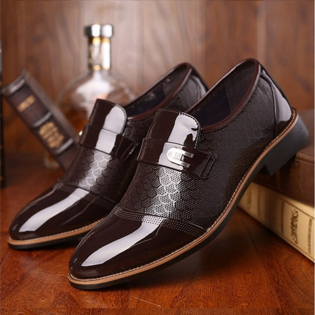 Embossed men's Leather Shoe