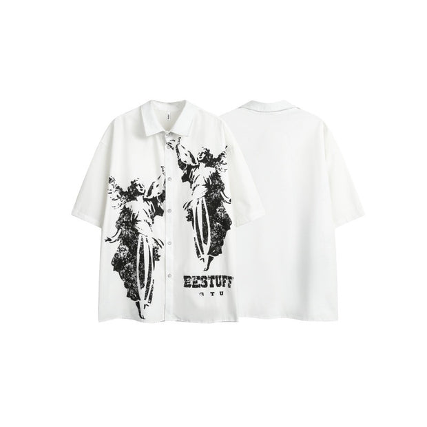 Free woman like shirt man