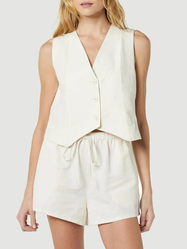 Fashionable women's clothing temperament versatile vest top set for women