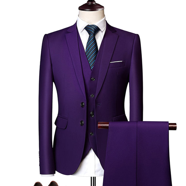 Wedding Prom Suit Green Slim Fit Tuxedo Men Formal Business Work Wear Suits