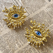 Alloy Big Eyes Dangle Earrings For Women Jewelry Exaggerated Ladys' Statement Earrings  Accessories