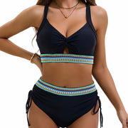 High-Waisted Adjustable String Bikini Set for Women