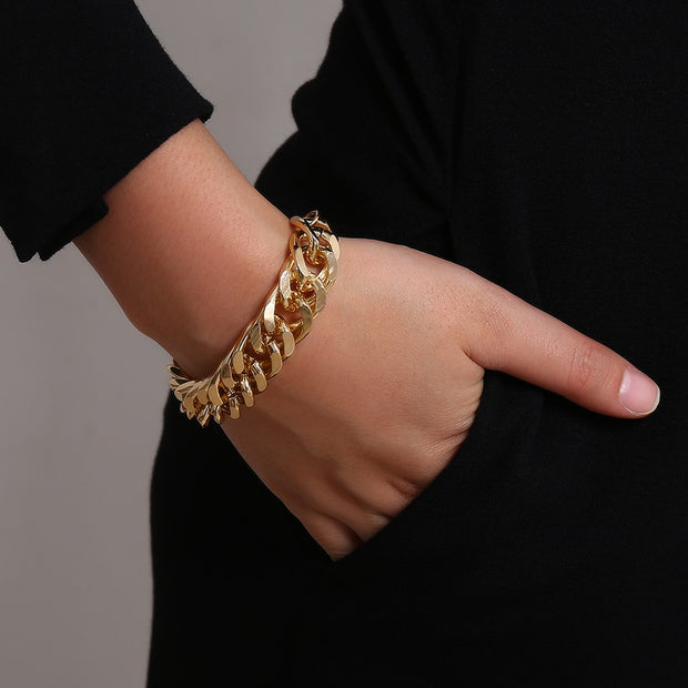 Punk Hip Hop Curb Cuban Thick Short Choker Necklace