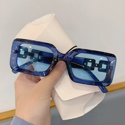 Vintage Gradient Square Sunglasses Woman Fashion Luxury Brand
