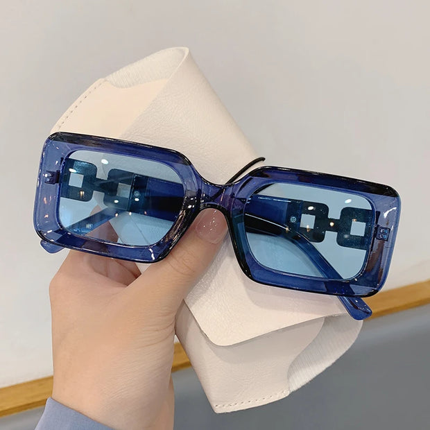 Vintage Gradient Square Sunglasses Woman Fashion Luxury Brand