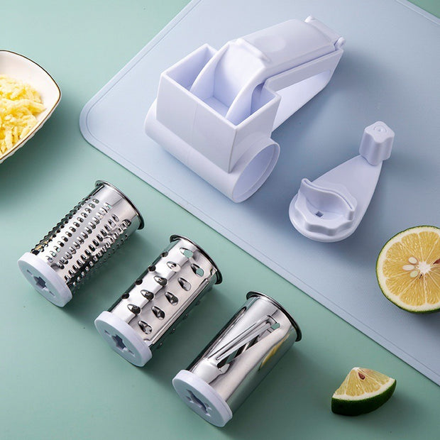 Handheld Mini Rotary Cheese Grater Shredder with Stainless Steel