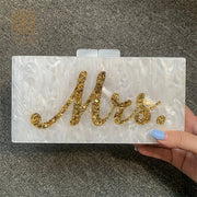 Mrs Letter Evening Bags For Women Bridal