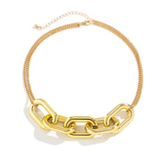 Geometric button versatile necklace for women