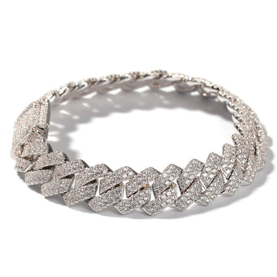 Hot selling hip-hop micro inlaid zircon bracelet for men