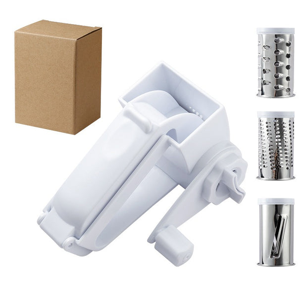 Handheld Mini Rotary Cheese Grater Shredder with Stainless Steel