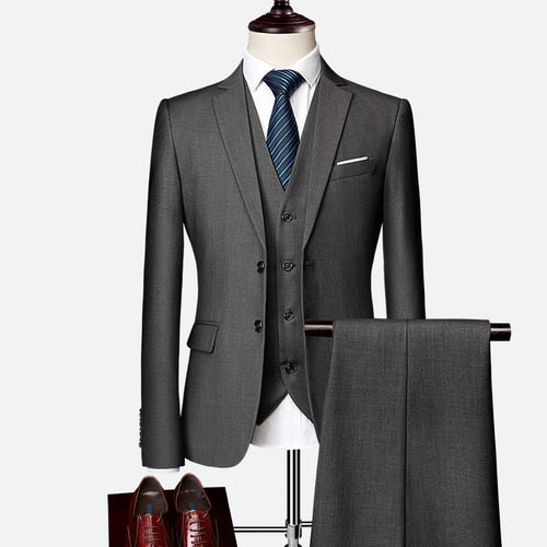 Wedding Prom Suit Green Slim Fit Tuxedo Men Formal Business Work Wear Suits