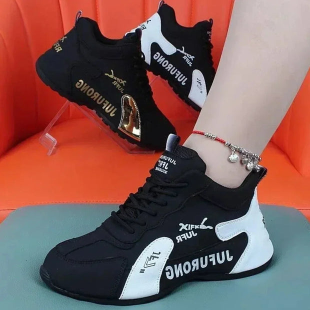 New Breathable Ladies Lace Up Sports Platform Sneakers