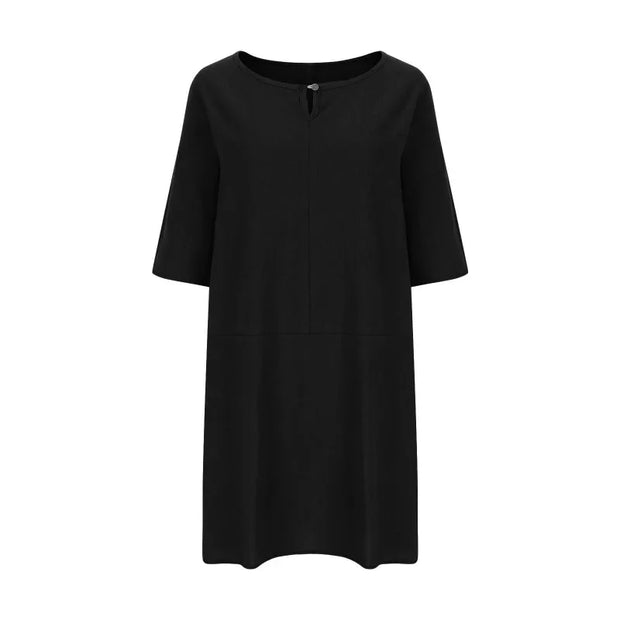 Cotton Linen Casual Summer Dress for Women Clothing Fashion Y2k Clothes Vintage Streetwear Comfortable Loose Harajuku Summer