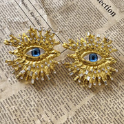 Alloy Big Eyes Dangle Earrings For Women Jewelry Exaggerated Ladys' Statement Earrings  Accessories