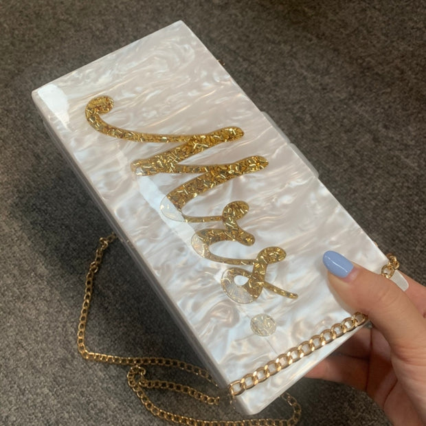 Mrs Letter Evening Bags For Women Bridal