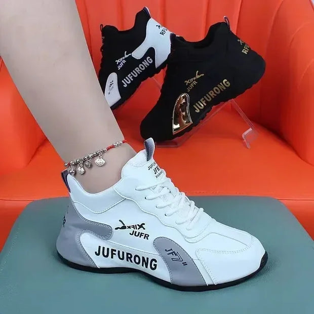 New Breathable Ladies Lace Up Sports Platform Sneakers