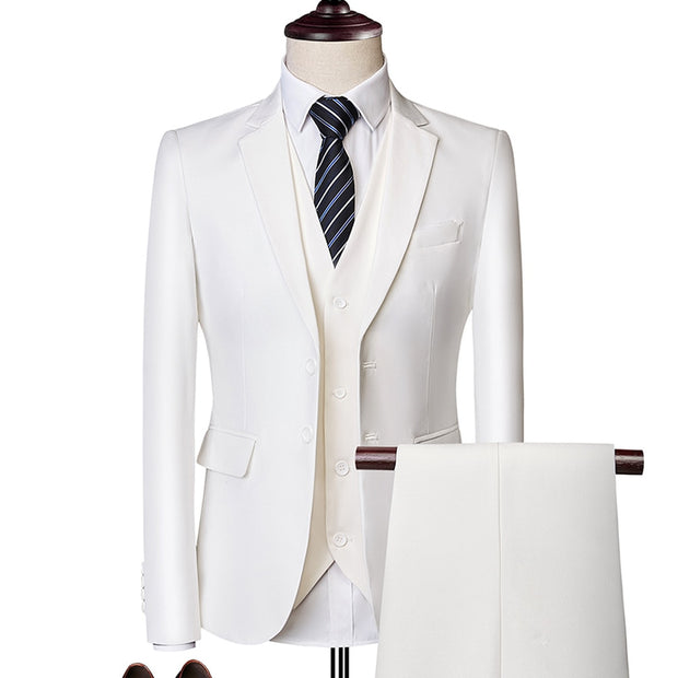 Wedding Prom Suit Green Slim Fit Tuxedo Men Formal Business Work Wear Suits