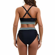 High-Waisted Adjustable String Bikini Set for Women