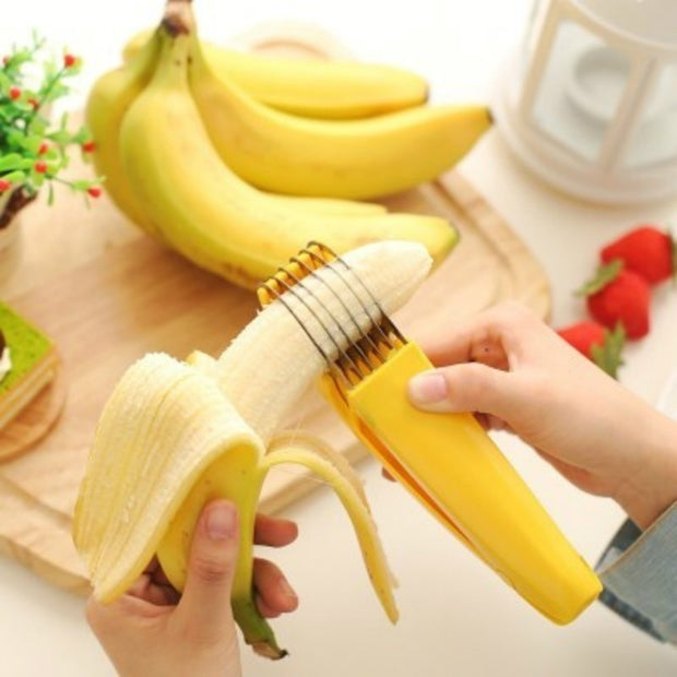 Stainless Steel Banana Cutter Fruit Vegetable Sausage Slicer