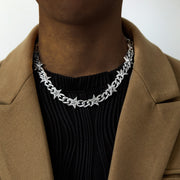 Hip-Hop Style Man Metal Jewelry New Pentagram Cuban Chain