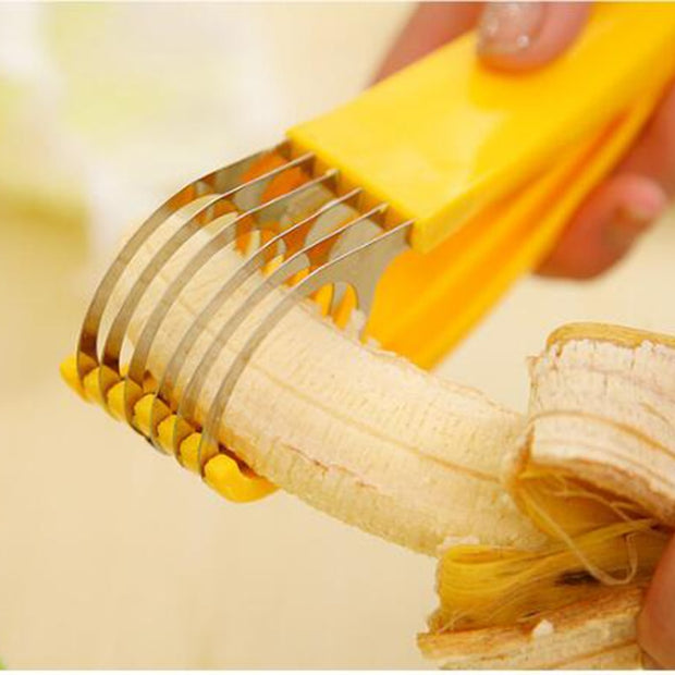 Stainless Steel Banana Cutter Fruit Vegetable Sausage Slicer