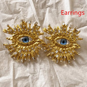 Alloy Big Eyes Dangle Earrings For Women Jewelry Exaggerated Ladys' Statement Earrings  Accessories