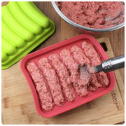 DIY Sausage Making Mold Silicone Burger Hot Dog Maker Mould With 6 Cavity Patty Makers Microwave Oven Safe New Kitchen Gadgets