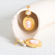 Women fashion trend titanium steel gold plated earring