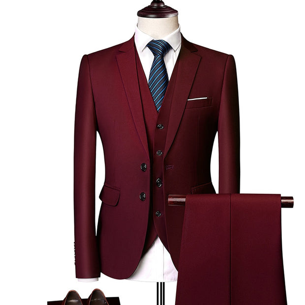 Wedding Prom Suit Green Slim Fit Tuxedo Men Formal Business Work Wear Suits