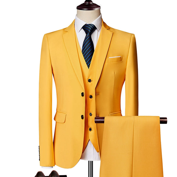 Wedding Prom Suit Green Slim Fit Tuxedo Men Formal Business Work Wear Suits