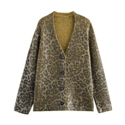 Autumn new women's clothing animal pattern metal hot stamping top knitted sweater for women