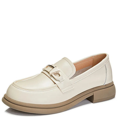Single shoe shallow mouth thick heel