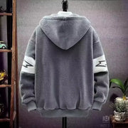 2023 Autumn Winter Men's Hooded Jackets Korean Fashion Streetwear Harajuku Jackets Casual Men Clothing Wool Jackets Warm Jacket