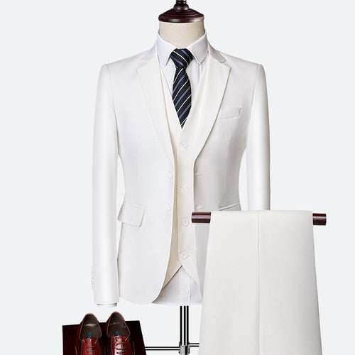 Wedding Prom Suit Green Slim Fit Tuxedo Men Formal Business Work Wear Suits