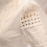 Women Blouses Slim Bottoming Long-sleeved White Shirt
