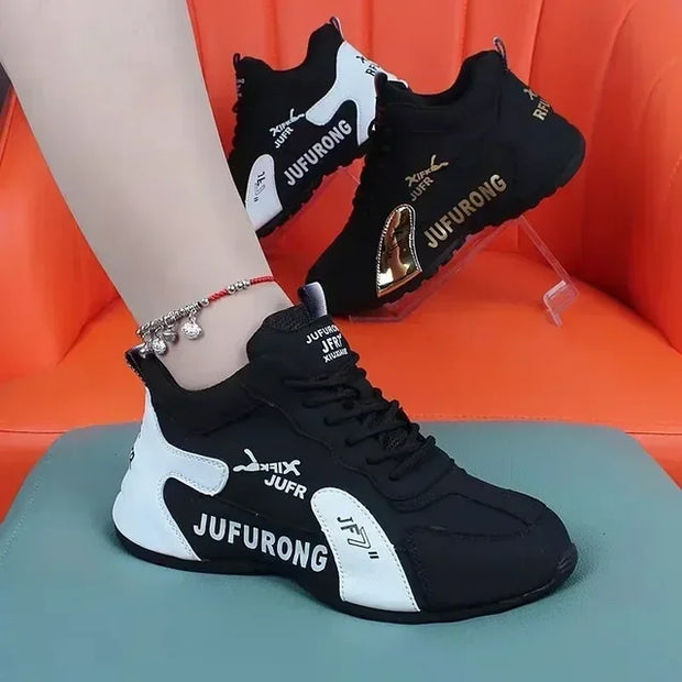 New Breathable Ladies Lace Up Sports Platform Sneakers