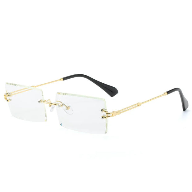 Rectangle Sunglasses Men Brand Design